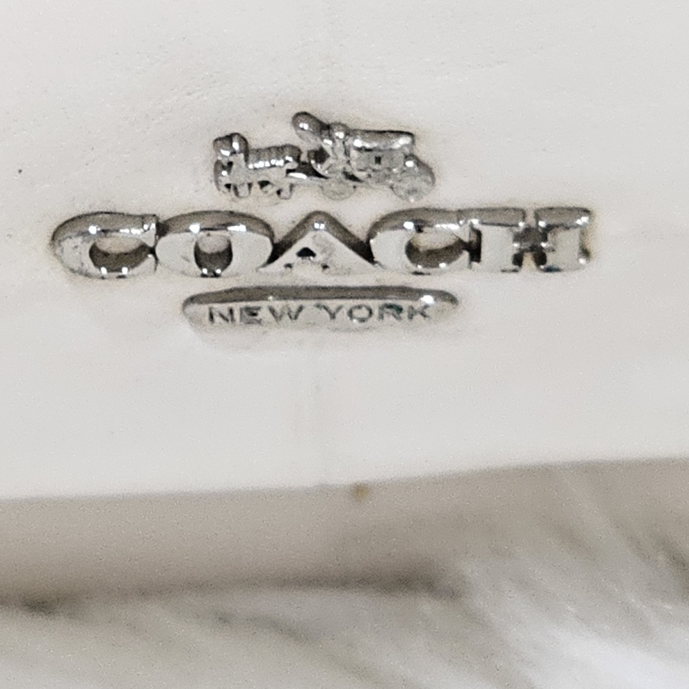 Coach Ivory Croc-Embossed Backpack - Picture 3 of 15